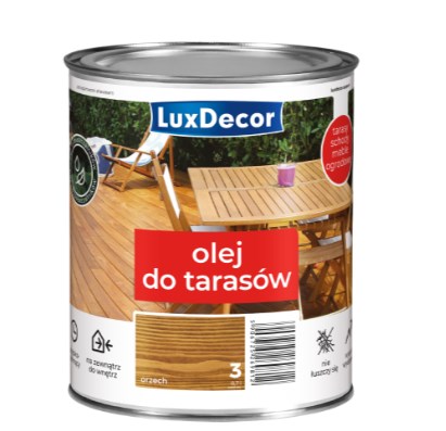 LuxDecor Olej wodny do tarasów Orzech 0,7 L
